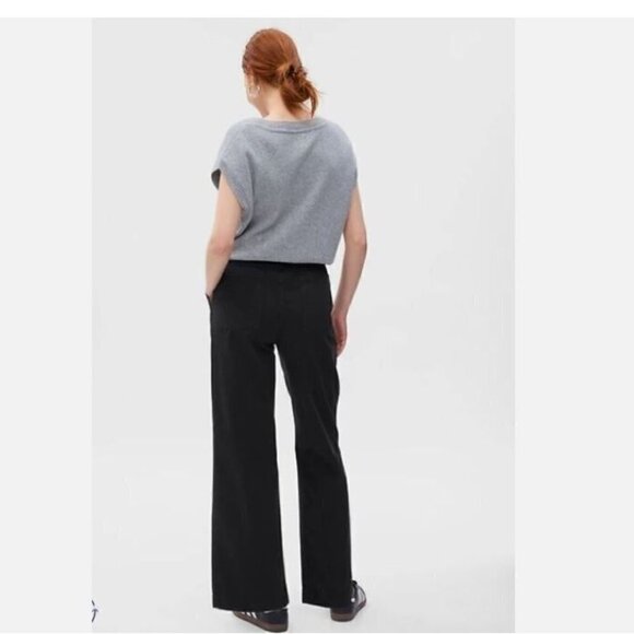 GAP 90's Style Loose Khakis Wide-Leg Size 6 TALL Navy Blue RETAIL $80 - Picture 2 of 7